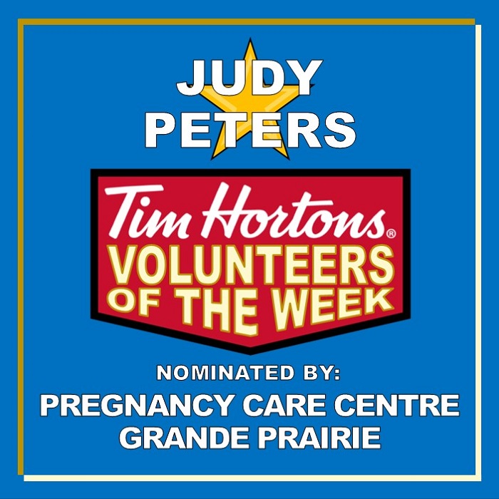 Judy Peters nominated by Pregnancy Care Centre Grande Prairie