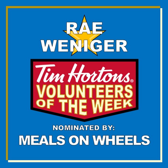 Rae Weniger nominated by Meals on Wheels