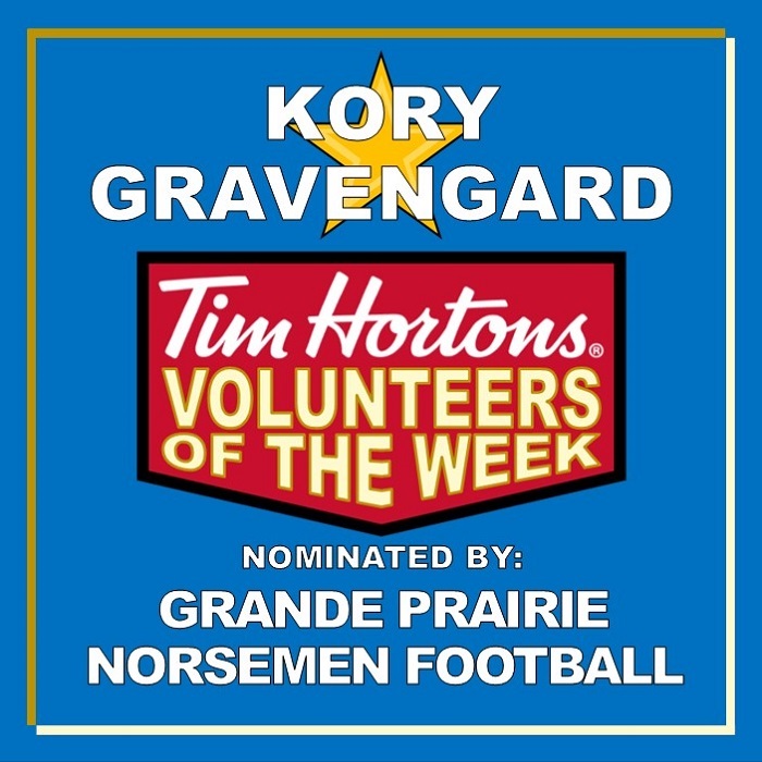 Kory Gravengard nominated by Grande Prairie Norsemen Football