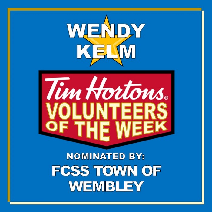 Wendy Kelm nominated by FCSS Town of Wembley