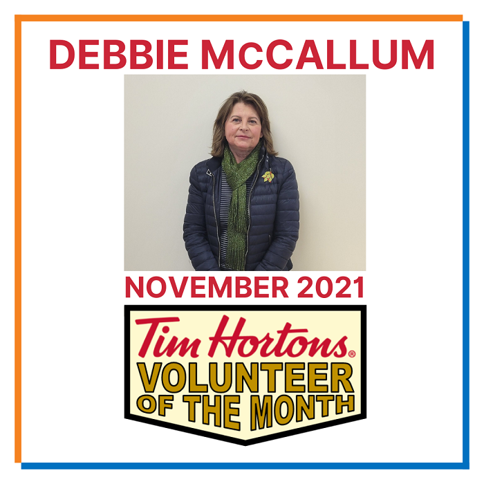 Debbie McCallum - November 2021 Volunteer of the Month