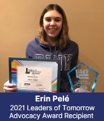 Erin Pelé 2021 Leaders of Tomorrow Advocacy Award Recipient