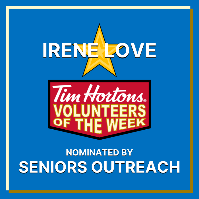 Irene Love nominated by Seniors Outreach