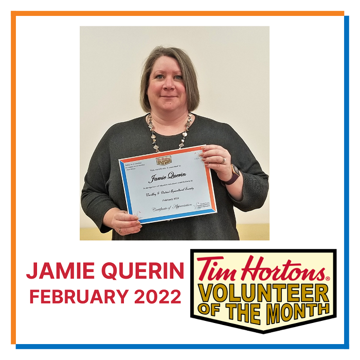 February Volunteer of the Month - Jamie Querin