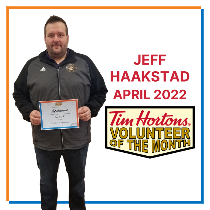 Jeff Haaksatd April 2022 Volunteer of the Month