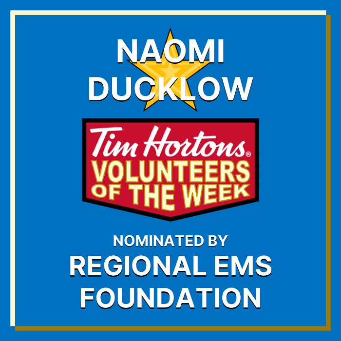 Naomi Ducklow nominated by Regional EMS Foundation