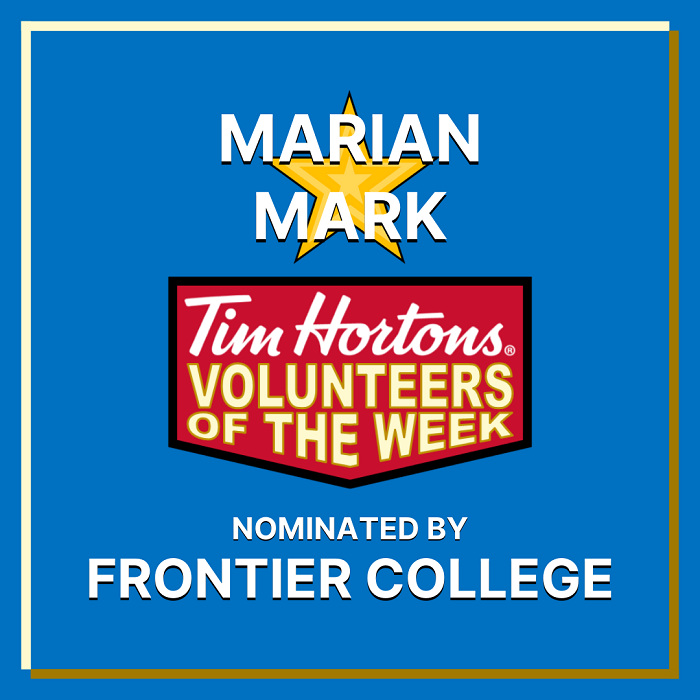 Marian Mark nominated by Frontier College