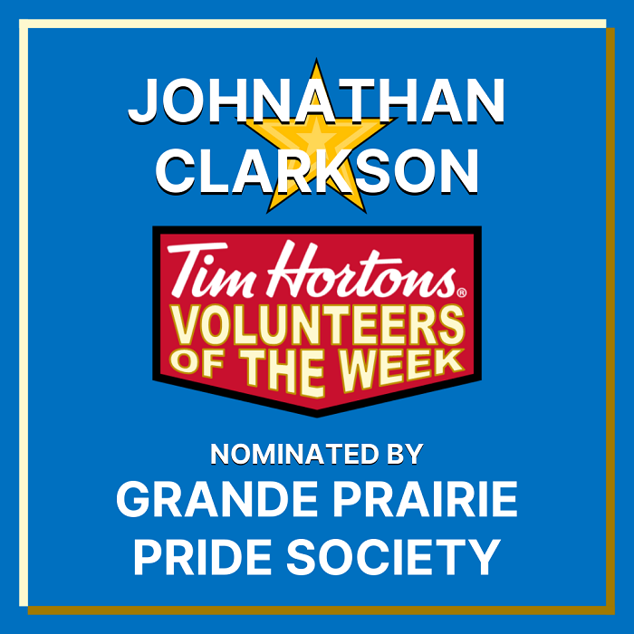 Johnathan Clarkson nominated by Grande Prairie Pride Society