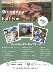 Wembley Fall Fair August 27