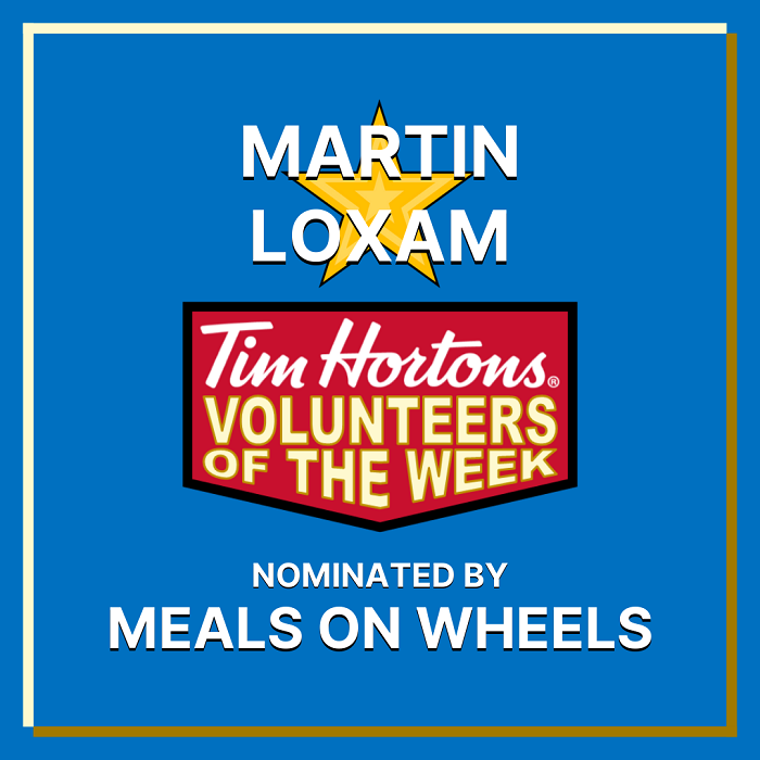 Martin Loxam nominated by Meals on Wheels