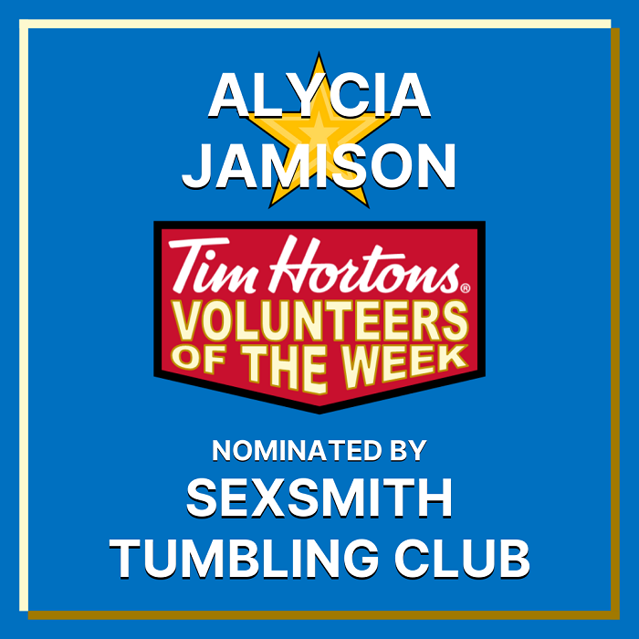 Alycia Jamison nominated by Sexsmith Tumbling Club