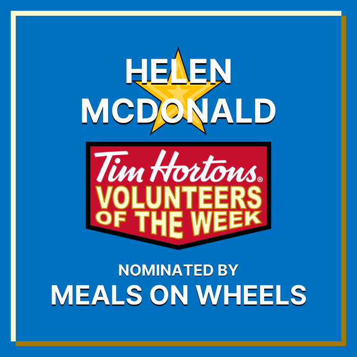 Helen McDonald nominated by Meals on Wheels