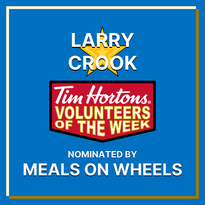 Larry Crook nominated by Meals on Wheels