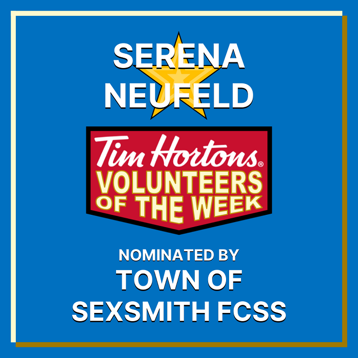Serena Neufeld nominated by Town of Sexsmith FCSS