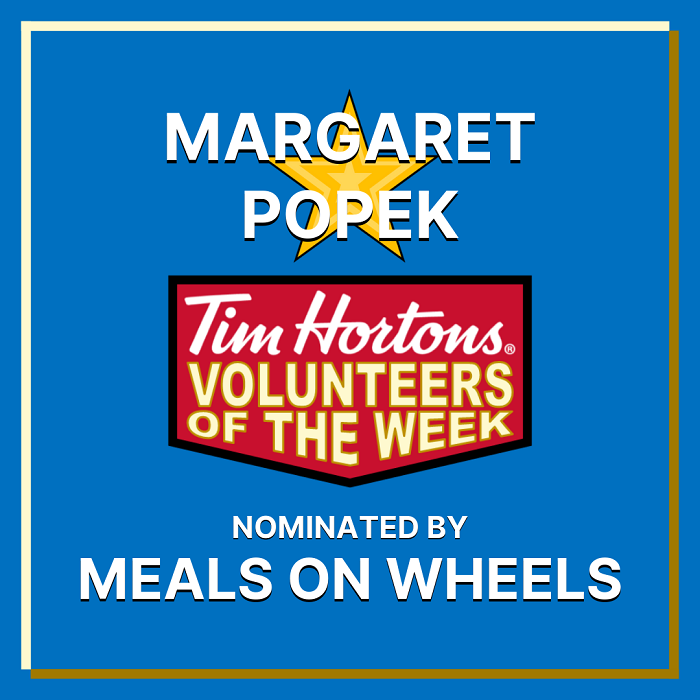Margaret Popek nominated by Meals on Wheels