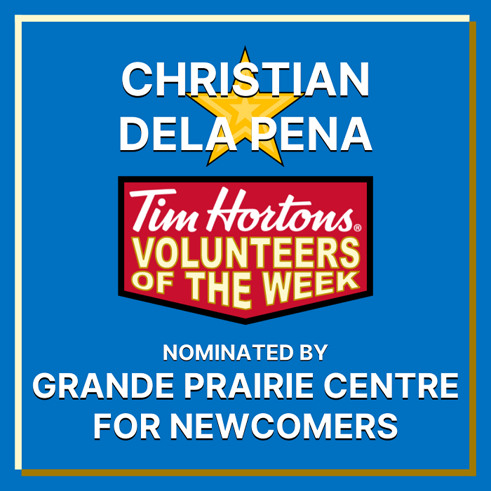 Christian Dela Pena nominated by Grande Prairie Centre for Newcomers