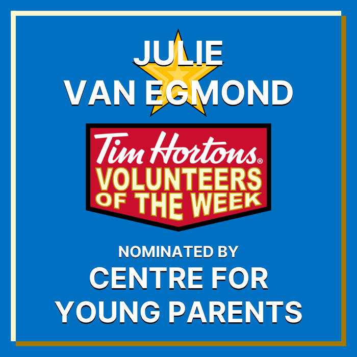 Julie Van Egmond nominated by Centre for Young Parents