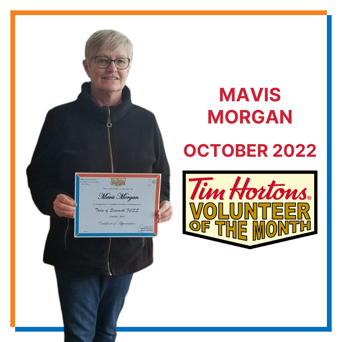 October 2022 Volunteer of the Month Mavis Morgan