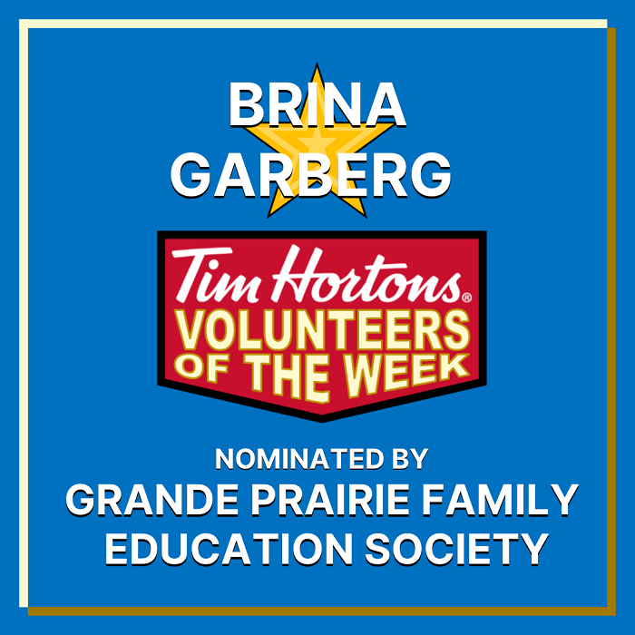 Brina Garberg nominated by Grande Prairie Family Education Society