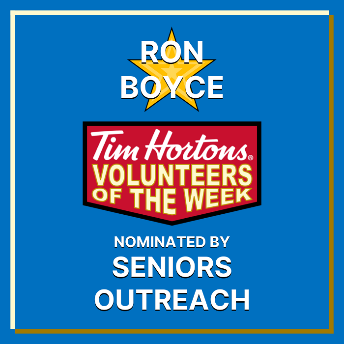 Ron Boyce nominated by Seniors Outreach