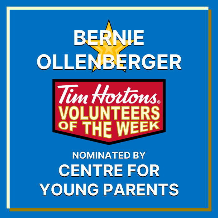 Bernie Ollenberger nominated by Centre for Young Parents