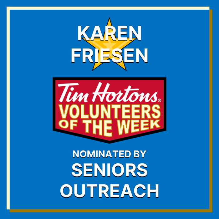 Karen Friesen nominated by Seniors Outreach