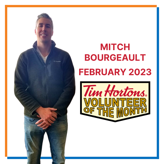 February 2023 Volunteer of the Month Mitch Bourgeault