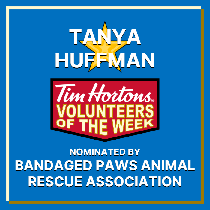Tanya Huffman nominated by Bandaged Paws Animal Rescue Association