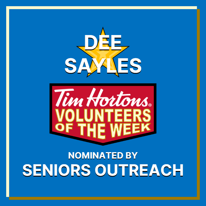 Dee Sayles nominated by Seniors Outreach