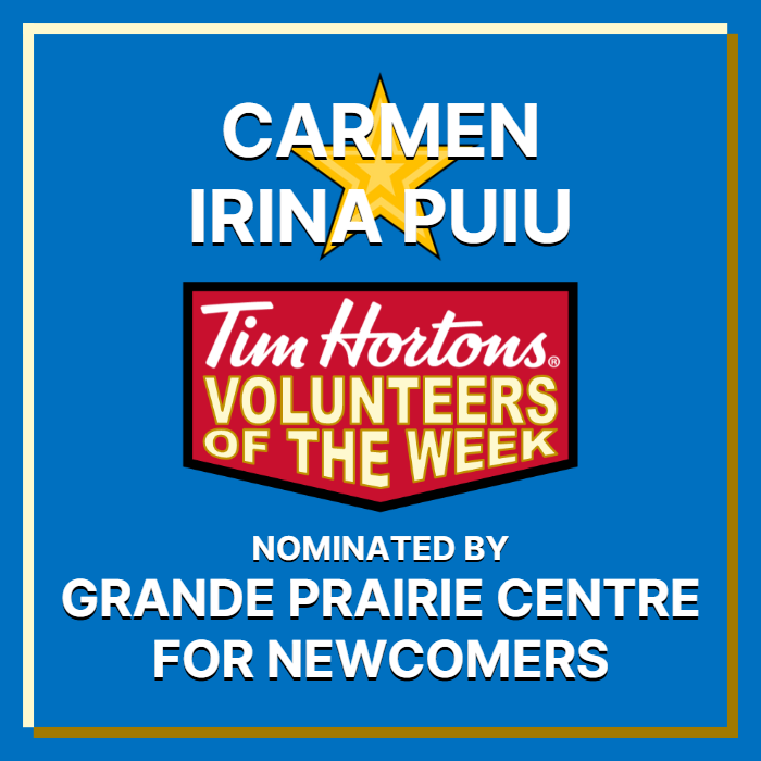 Carmen Irina Puiu nominated by Grande Prairie Centre for Newcomers