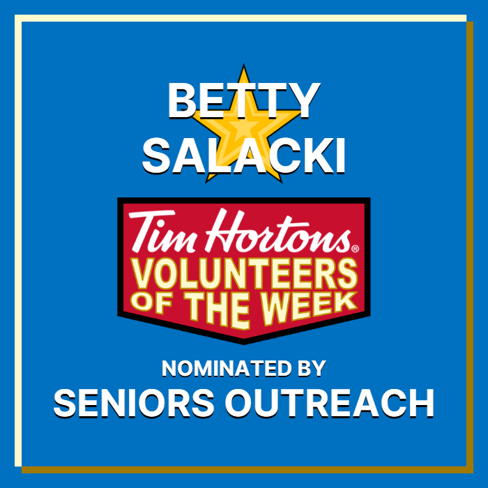 Betty Salacki nominated by Seniors Outreach