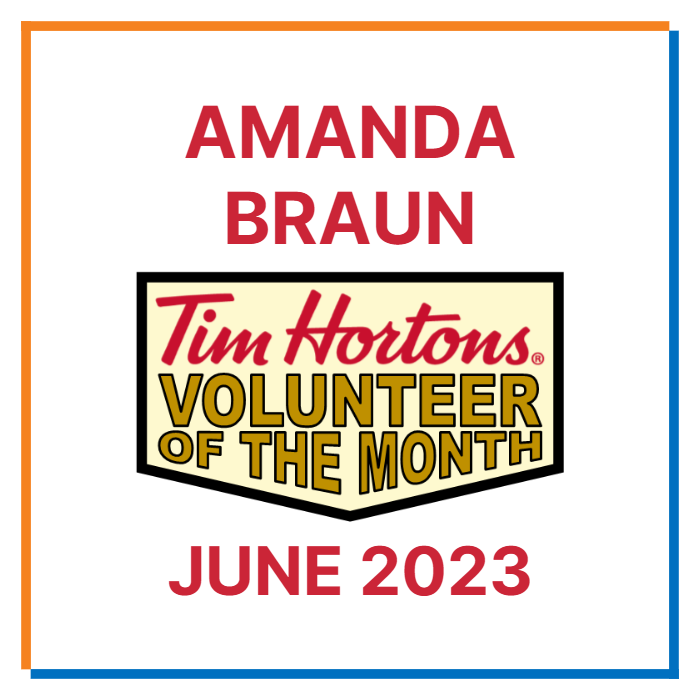 June 2023 Volunteer of the Month Amanda Braun