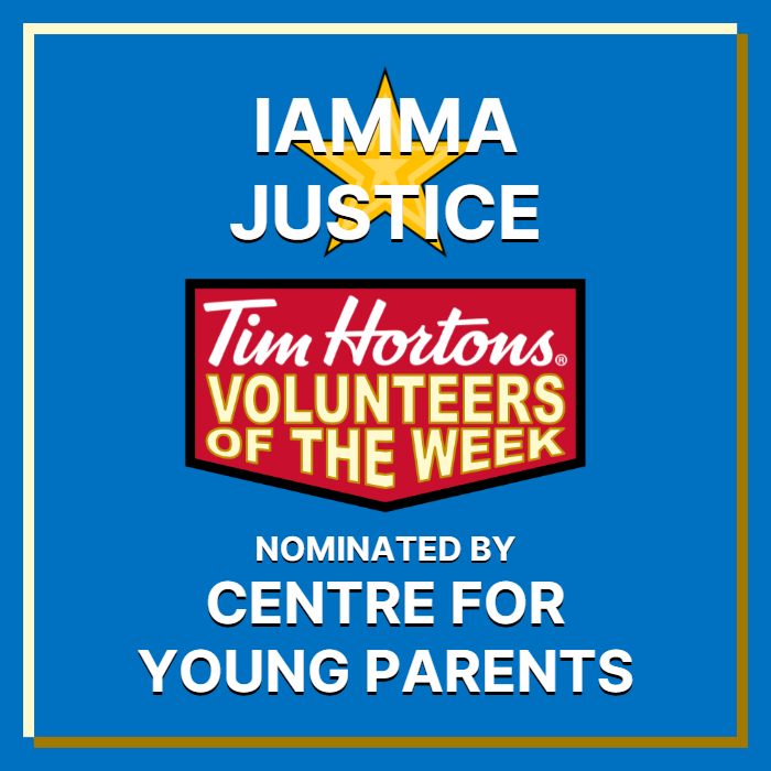 Iamme Justice nominated by Centre for Young Parents