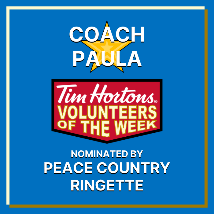 Coach Paula nominated by Peace Country Ringette