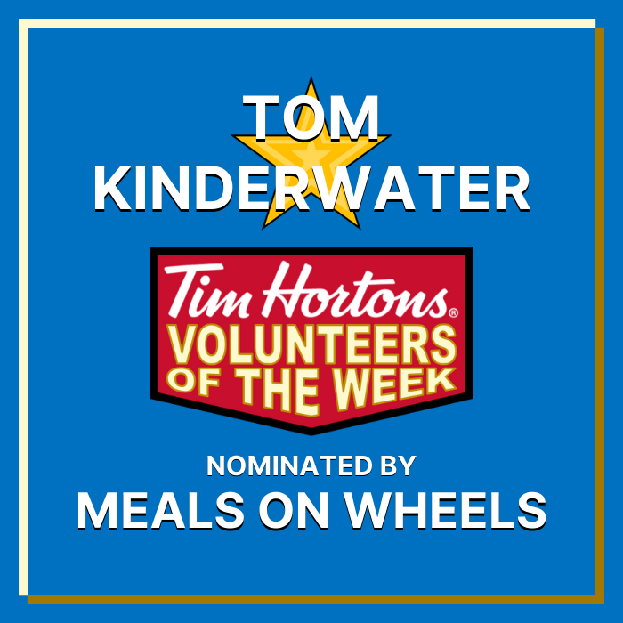 Tom Kinderwater nominated by Meals on Wheels