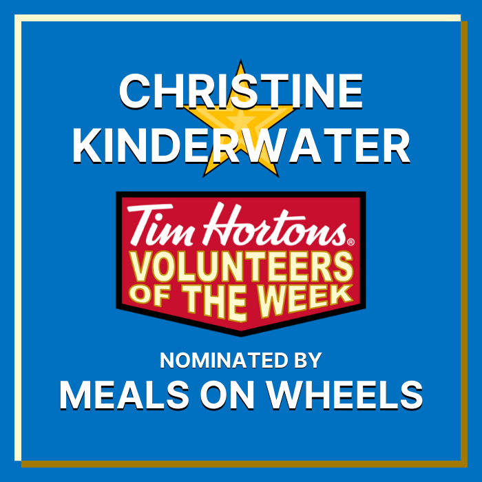 Christine Kinderwater nominated by Meals on Wheels