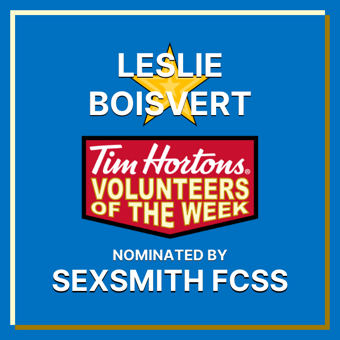 Leslie Boisvert nominated by Sexsmith FCSS