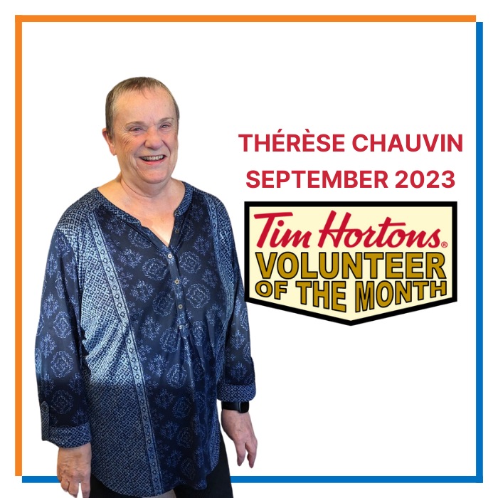 September 2023 Volunteer of the Month Thérèse Chauvin