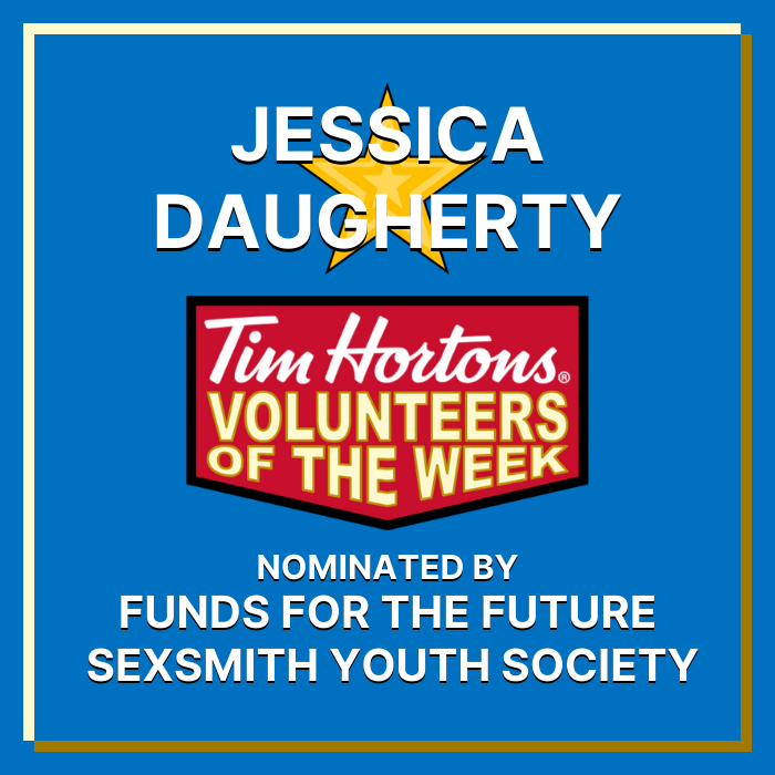 Jessica Daugherty nominated by Funds for the Future Sexsmith Youth Society