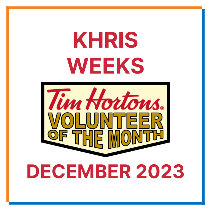 December 2023 Volunteer of the Month Khris Weeks