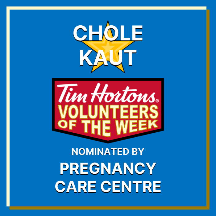 Chole Kaut nominated by Pregnancy Care Centre
