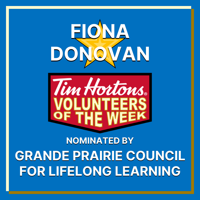 Fiona Donovan nominated by Grande Prairie Council for Lifelong Learning