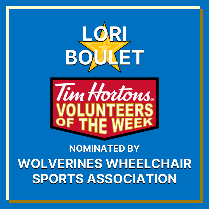 Lori Boulet nominated by Wolverines Wheelchair Sports Association
