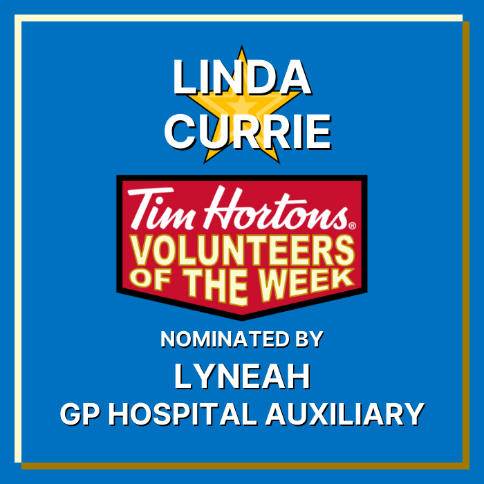 Linda Currie nominated by Lyneah with GP Hospital Auxiliary