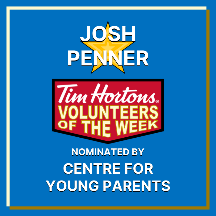 Josh Penner nominated by Centre for Young Parents