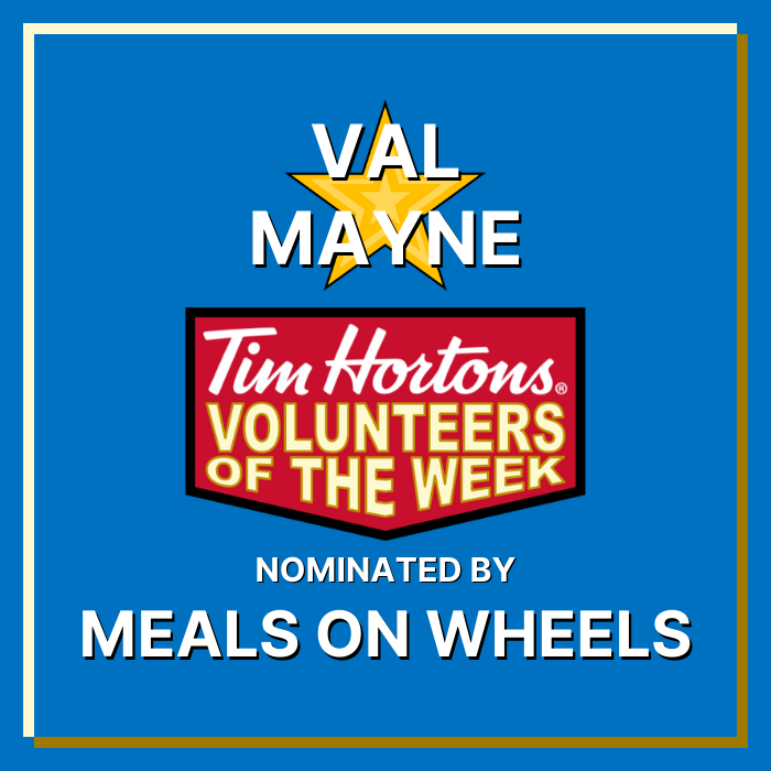 Val Mayne nominated by Meals on Wheels