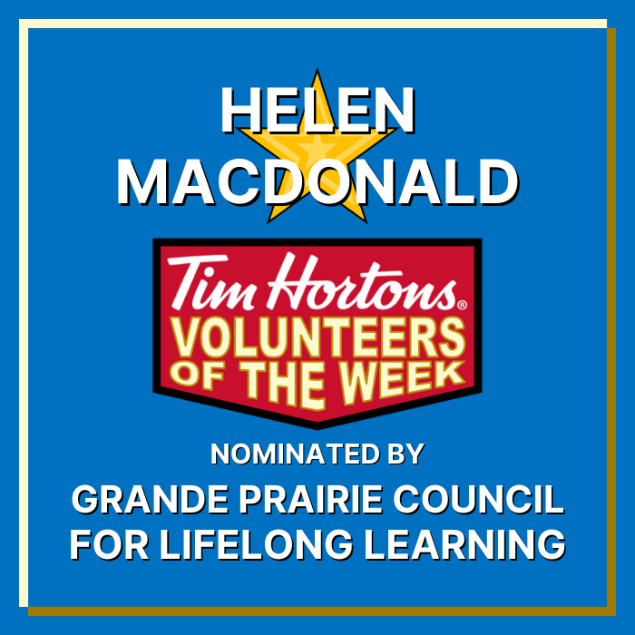Helen MacDonald nominated by Grande Prairie Council for Lifelong Learning