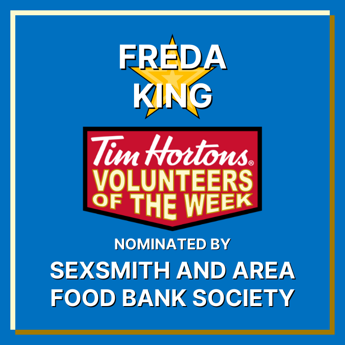 Freda King nominated by Sexsmith and Area Food Bank Society