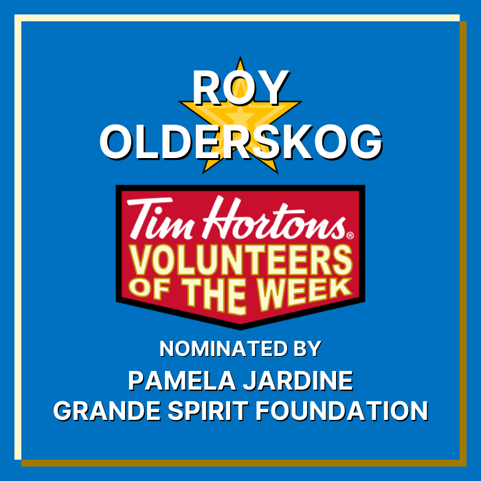 Roy Olderskog nominated by Pamela Jardine - Grande Spirit Foundation